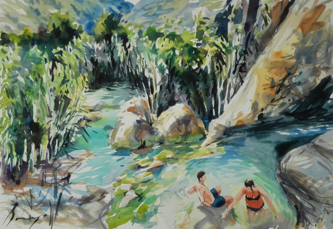«En mis obras trabajo el paisaje, especialmente las formas vegetales y boscosas»