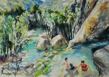 «En mis obras trabajo el paisaje, especialmente las formas vegetales y boscosas»