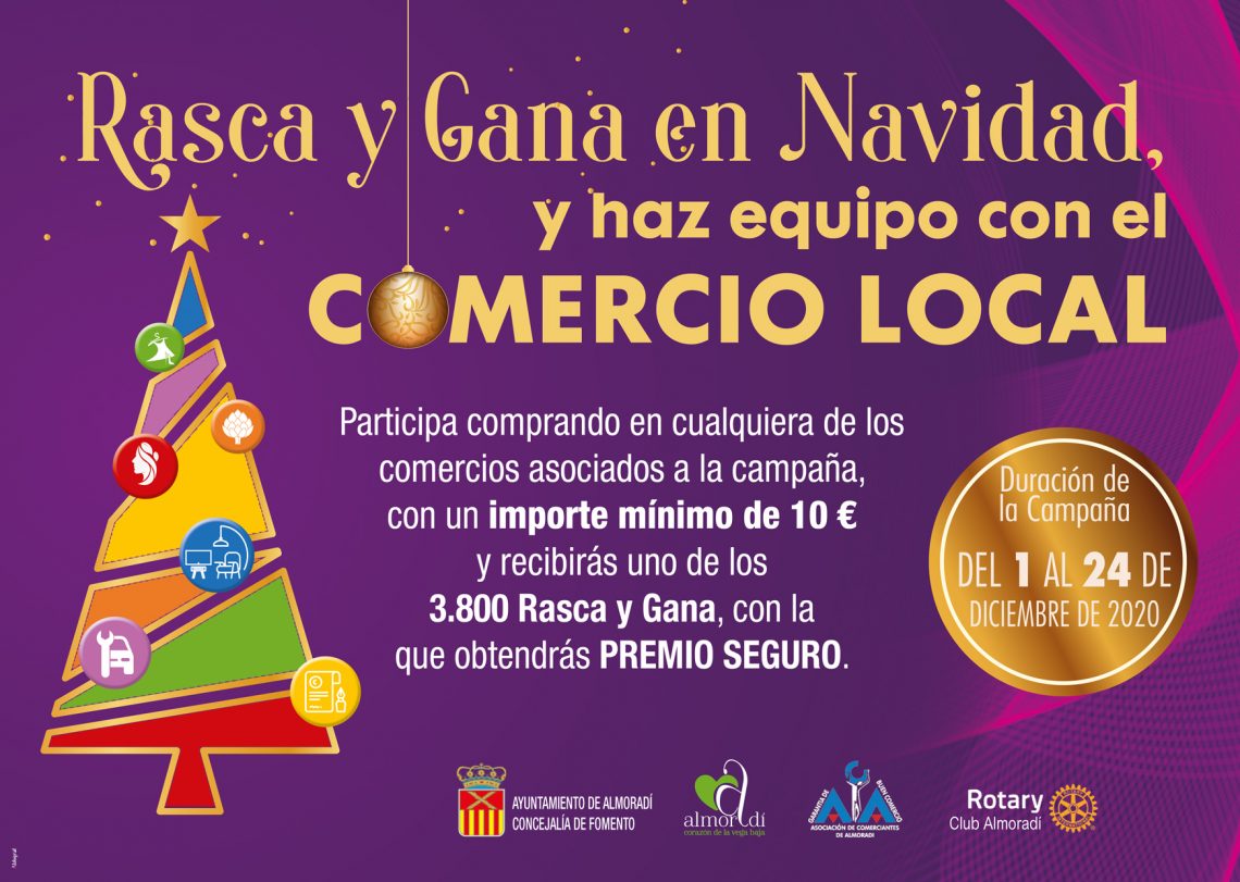 Almoradí y la Asociación de Comerciantes, ha preparado una campaña en apoyo al comercio local