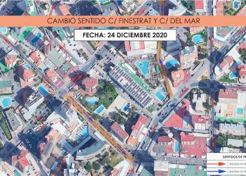 Las calles FInestrat y Del Mar cambiarán de sentido el 24 de diciembre