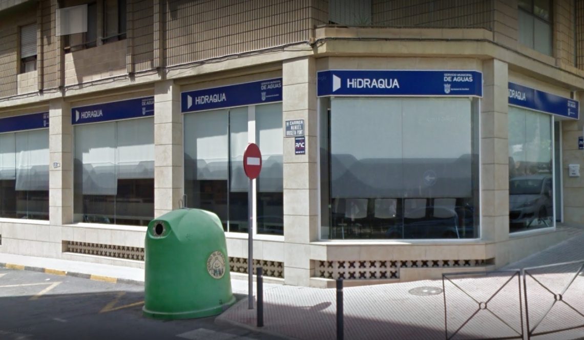 Las oficinas de Hidraqua reabrirán sus puertas el próximo lunes 8 de junio