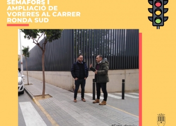 Instalación de semáforos y ampliación de aceras en la Calle Ronda Sur