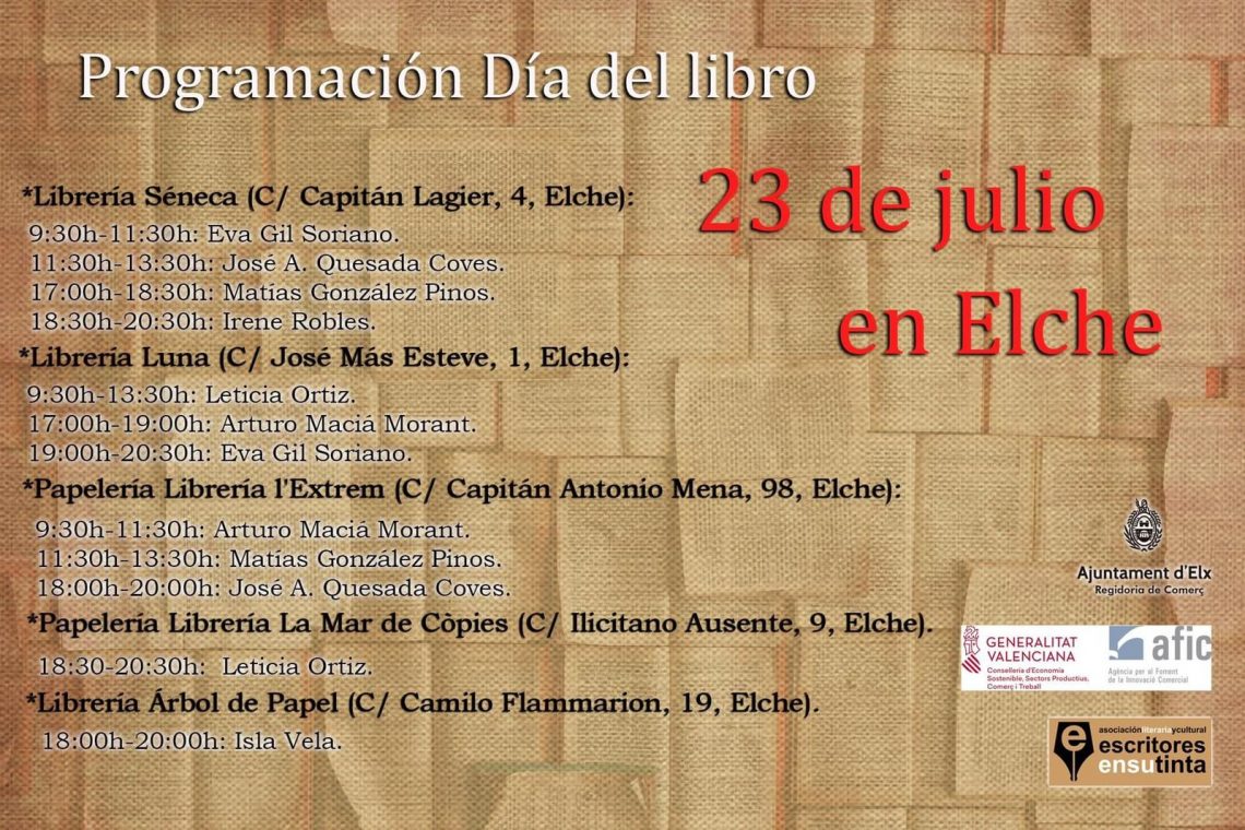 Elx celebra el Día del Libro el jueves 23 con un 10% de descuento
