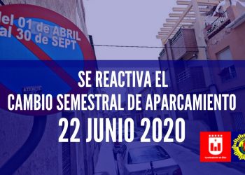 El cambio semestral de aparcamiento se reactiva el próximo 22 de junio