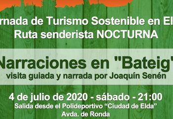 Turismo retoma las rutas senderistas con dos salidas a Bateig y a Camara en julio