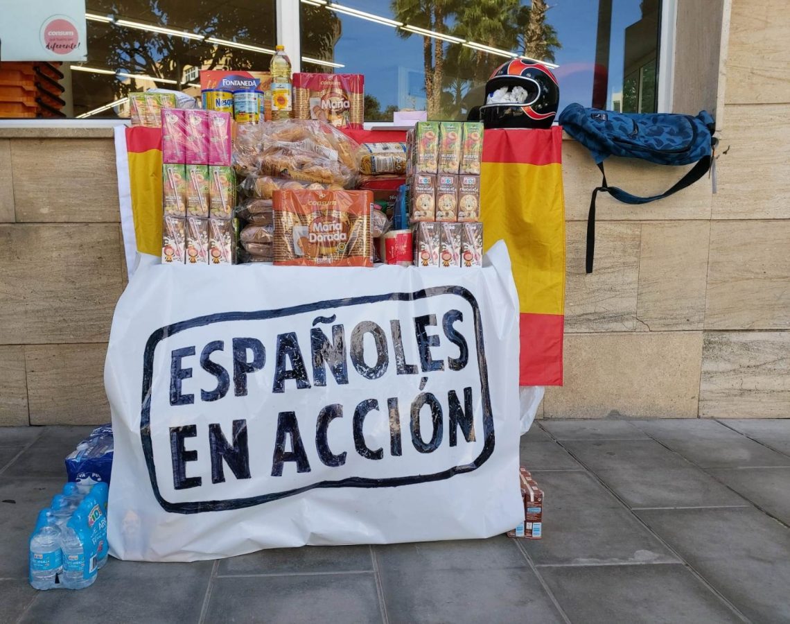 “Gran aceptación y éxito en la primera recogida de alimentos de la ONG Españoles en Acción en Elda”