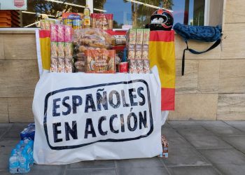 “Gran aceptación y éxito en la primera recogida de alimentos de la ONG Españoles en Acción en Elda”