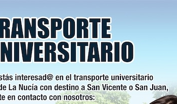 Transporte universitario desde La Nucía a los “campus de San Vicente y San Juan”