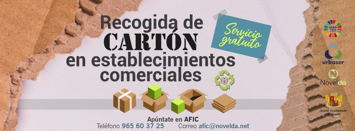 Arranca el nuevo servicio personalizado de recogida de cartón para el comercio en Novelda