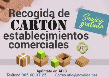 Arranca el nuevo servicio personalizado de recogida de cartón para el comercio en Novelda