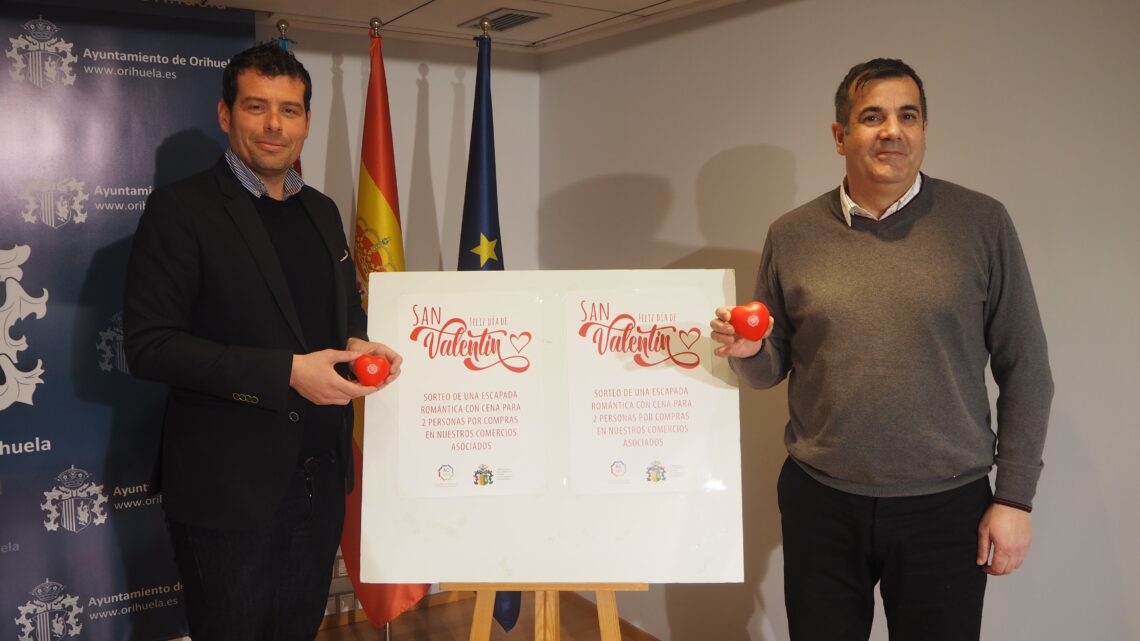 Comercio y la Asociación de Comerciantes de Orihuela presentan la campaña de San Valentín