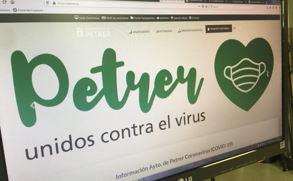 La crisis del coronavirus dispara las visitas a la web del Ayuntamiento de Petrer