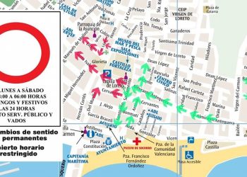 El centro de Santa Pola vuelve de nuevo a ser peatonal las tardes de verano