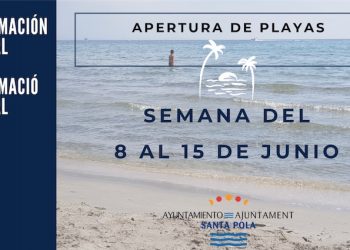 Santa Pola reabrirá sus playas a mediados de junio