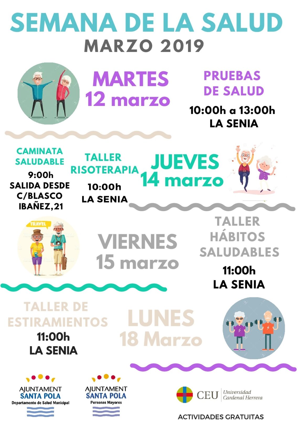 Llegan a Santa Pola unas jornadas de promoción de la salud