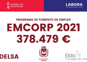 Elda solicita más de 378.000 euros de los fondos EMCORP 2021 para la contratación de 28 personas