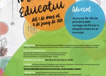 Petrer organiza talleres educativos de refuerzo para tercer ciclo de Primaria