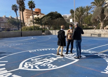 Los trabajos de la pista polideportiva de la mata se encuentran prácticamente finalizados