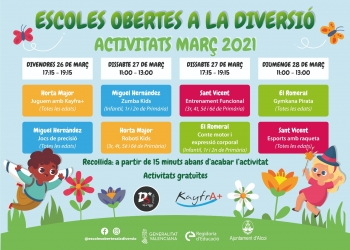 Vuelven las ‘escoles obertes’ y las actividades culturales del programa de actividades extraescolares