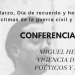 Elda organiza una conferencia para conmemorar el Día de Recuerdo y Homenaje a las Víctimas de la Guerra Civil
