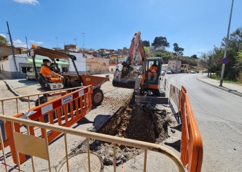 Comienzan los trabajos de reparación del Paseo de la Mora para restablecer el paso de vehículos