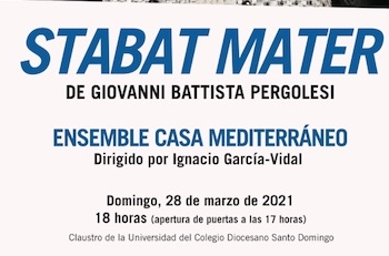 Concierto de Stabat Mater de Pergolesi en la tarde del Domingo de Ramos