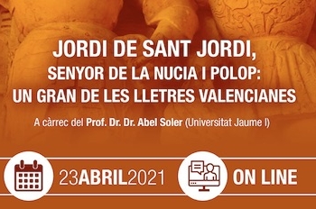 Conferencia on-line “Jordi de Sant Jordi, senyor de La Nucia i Polop”