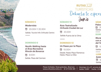 Rutas turísticas para todos los gustos recorrerán Orihuela y su costa este mes de junio