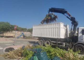 Limpieza Viaria y RSU prorroga la dotación de camiones para la recogida de podas en temporada alta