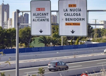 Benidorm vuelve a solicitar a Fomento la cesión de la titularidad del tramo de la N-332 a su paso por la ciudad