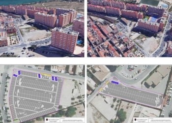 Alicante inicia las obras para añadir 261 nuevas plazas con 2 aparcamientos en San Gabriel