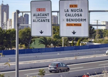 Transportes vuelve a denegar la cesión del tramo de la N-332 a su paso por Benidorm