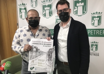 Exposición de plumillas del eldense José Pérez de calles emblemáticas de Petrer y Elda