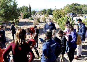 El ‘Bosc dels xiquets’ de Benidorm supera los 2.500 ejemplares de arbustos y árboles