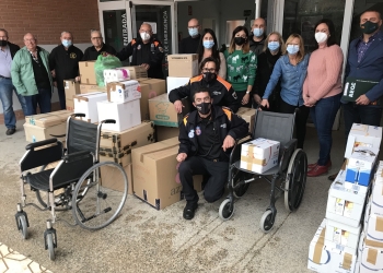 Petrer envía 14 toneladas de ayuda al interior de la zona en guerra de Ucrania a través de la Asociación Española de Guardias Civiles