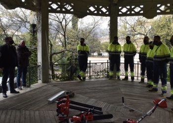 Empieza a trabajar el Servicio mantenimiento y limpieza de parques municipales de Alcoy