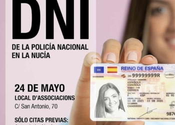 El 24 de mayo vuelve la Oficina del DNI a La Nucía