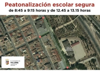 peatonalización cole villena