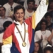 Miriam Blasco tras lograr su oro de Barcelona 92.