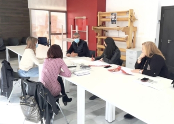 Imagen del equipo de trabajo de la concejalía de Bienestar Social para la puesta en marcha del servicio.