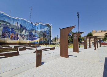 La apertura de la renovada Plaza de Arriba permite recuperar uno de los espacios públicos más emblemáticos de Elda