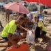Simulacro de salvamento marítimo y socorrismo en la Playa de La Mata