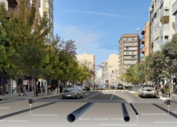 La Avenida Constitución tendrá un solo carril entre Puerta de Almansa y Salesianos durante las pruebas de la nueva conducción de agua
