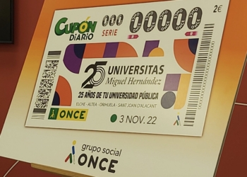La ONCE dedica un cupón al 25 aniversario de la UMH