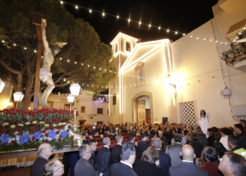 Imagen de la procesión del Santísimo Cristo.