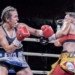 Imagen de la nuciera Eva María Naranjo durante un combate de boxeo