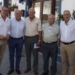 César Vicedo (segundo por la derecha) junto al actual alcalde de Benidorm Toni Pérez, el primer edil benidormense en 1978, Rafael Ferrer; el geólogo José Luis Hervás y Matías Pérez Such