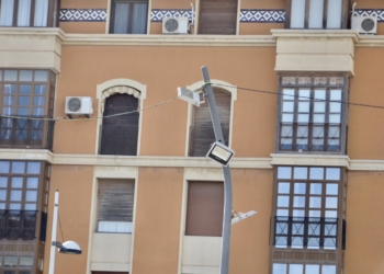 Alumbrado público en La Glorieta.