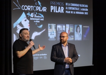 José Domingo (a la izquierda) en uno de los instantes de la sexta edición de Cortopilar.