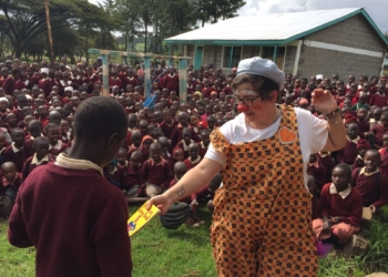 Marta Maestre, en una de sus misiones en África